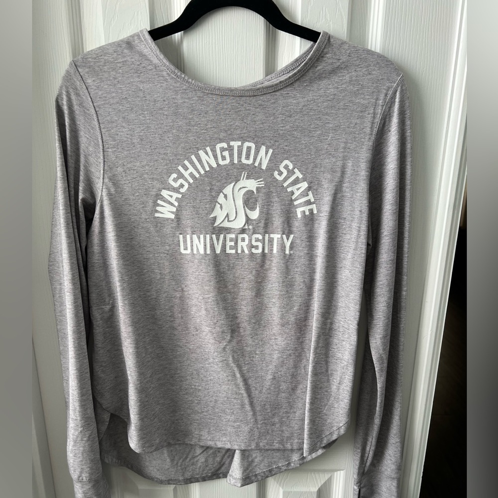 WSU Washington State University Fan-wear, Long Sleeve pullover shirt, Grey, S
